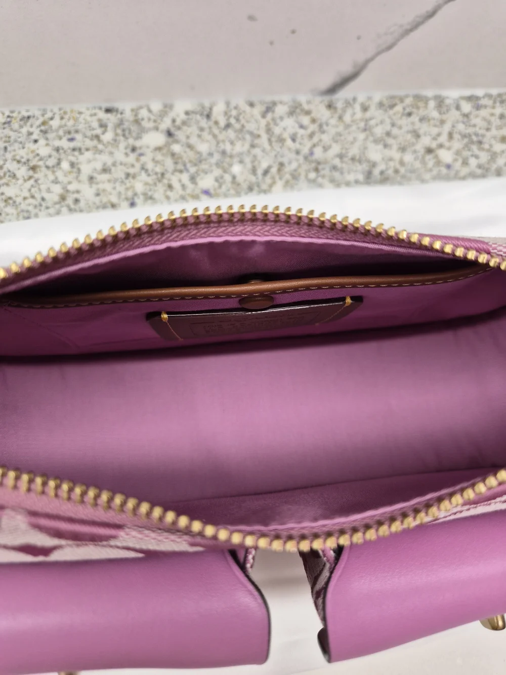 Brain Dead x Coach Signature Jacquard Twin Turnlock Waverly Bag in Fuchsia - Picture 6 of 13
